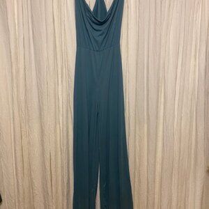 Fashion Nova Just Another Day Jumpsuit Teal Size Medium